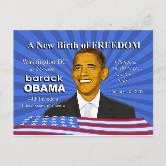 Obama Inauguration Events Washington DC Briefkaart (Voorkant)