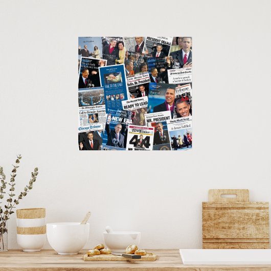 Obama Inauguration Newspaper Poster (Keuken)