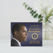 Obama Inauguration Party Invitation Briefkaart (Staand voorkant)