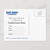 Obama Inauguration Party Invitation Briefkaart (Achterkant)