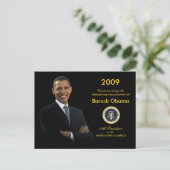 Obama Inauguration Party Invitation Briefkaart (Staand voorkant)