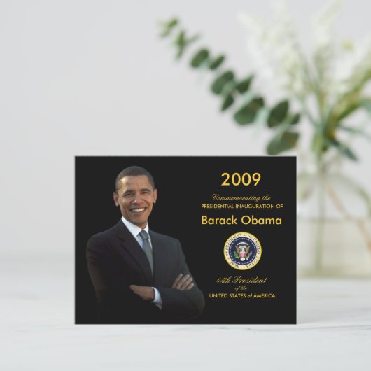 Obama Inauguration Party Invitation Briefkaart (Staand voorkant)