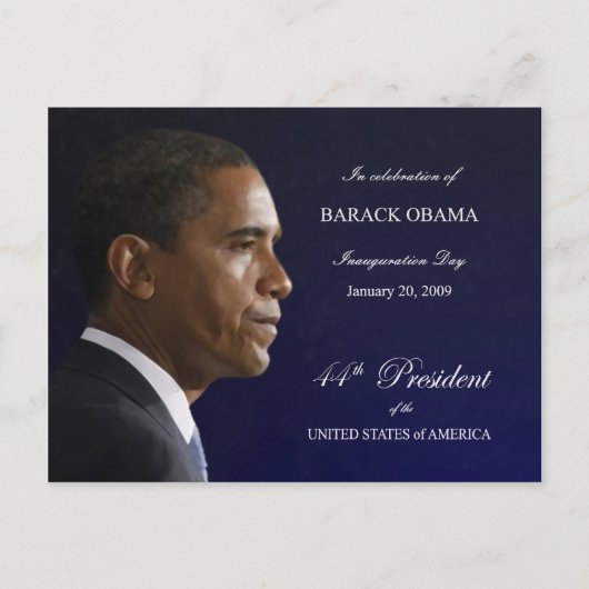 Obama Inauguration Party Invitation Briefkaart (Voorkant)
