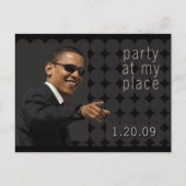 Obama Inauguration Party nodigt uit Uitnodiging Briefkaart (Voorkant)