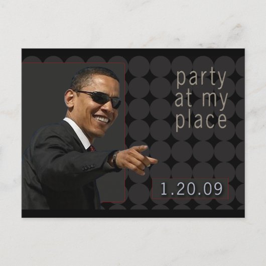 Obama Inauguration Party nodigt uit Uitnodiging Briefkaart (Voorkant)