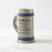 Obama Inauguration Souvenir Collectors Stein Bierpul (Voorkant links)