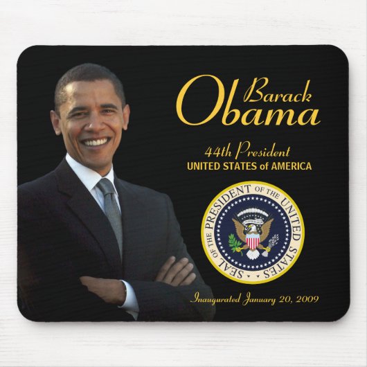 Obama Inauguration Souvenir Mousepad Muismat (Voorkant)