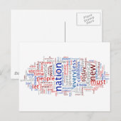 Obama Inauguration Speech Tagcloud Briefkaart (Voorkant / Achterkant)