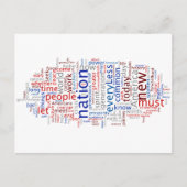 Obama Inauguration Speech Tagcloud Briefkaart (Voorkant)