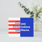 Obama INDIANA Briefkaart (Staand voorkant)