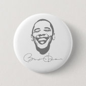 Obama Infectieuze Smile Signature Button (Voorkant)