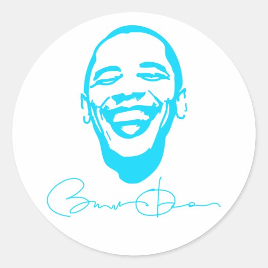 Obama Infectieuze Smile Signature Sticker (Voorkant)