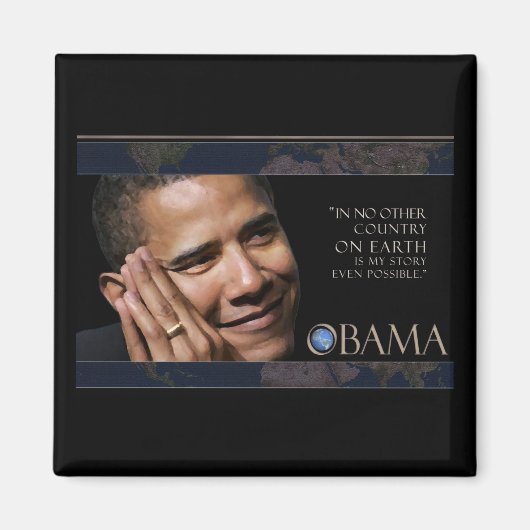 Obama Inspirerend citaat Magneet (Voorkant)