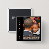 OBAMA-Inspirerend Vierkante Button 5,1 Cm (Voorkant /achterkant)
