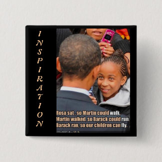 OBAMA-Inspirerend Vierkante Button 5,1 Cm