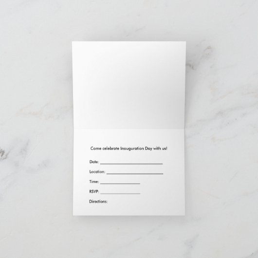 Obama Invitation Inauguration Party Ons Huis (Binnen)