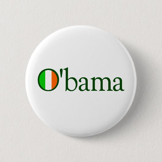 Obama Irish Ronde Button 5,7 Cm (Voorkant)