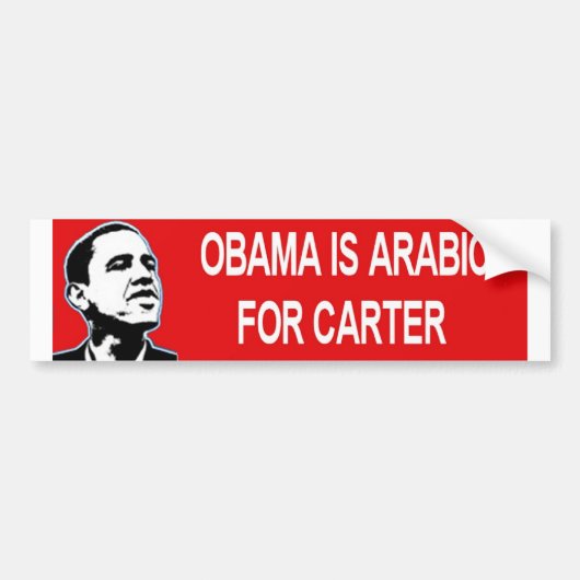 Obama is Arabisch Bumpersticker (Voorkant)