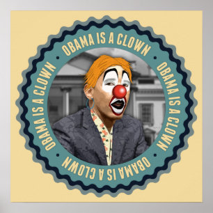 Obama is een clown poster