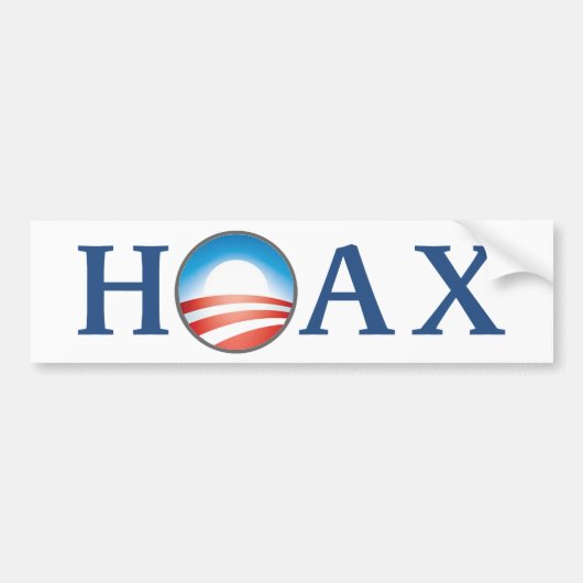 Obama is een HOAX Bumpersticker (Voorkant)