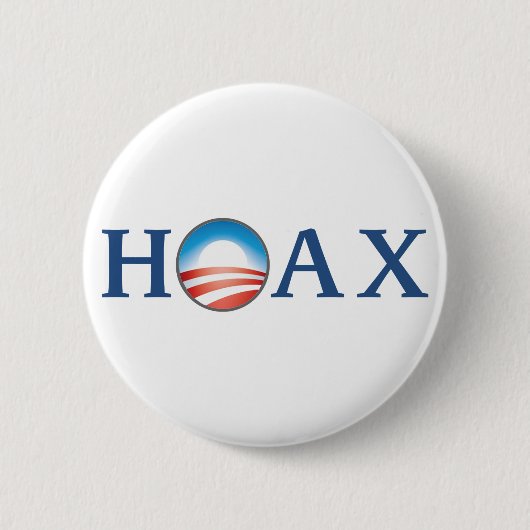 Obama is een HOAX Ronde Button 5,7 Cm (Voorkant)