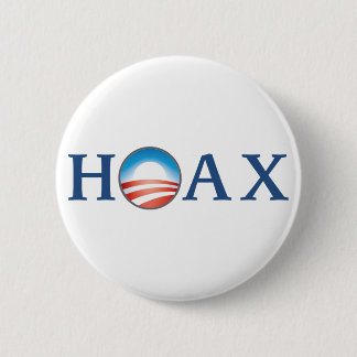 Obama is een HOAX Ronde Button 5,7 Cm