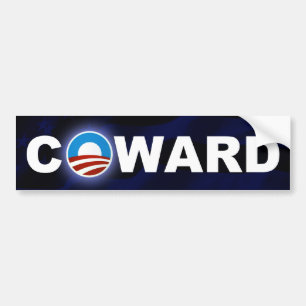Obama is een lafaarster bumpersticker