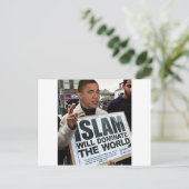 Obama is een moslim. briefkaart (Staand voorkant)