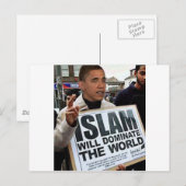 Obama is een moslim. briefkaart (Voorkant / Achterkant)