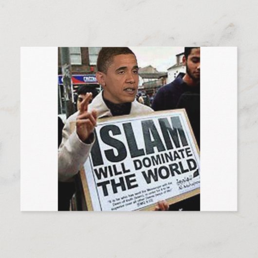 Obama is een moslim. briefkaart (Voorkant)