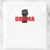 Obama is goed! Zwarte Vuist Stickers (Tas)
