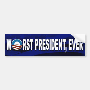 Obama is het ergste President ooit (bumpersticker) Bumpersticker