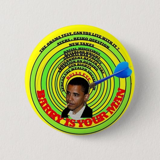 obama is jouw man ronde button 5,7 cm (Voorkant)