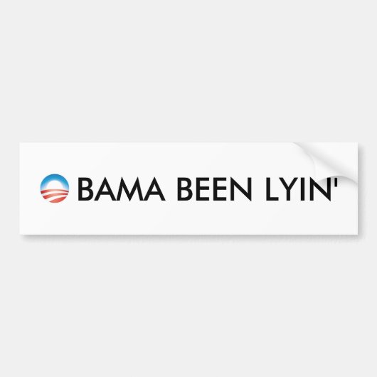 OBAMA IS LYIN" BUMPERSTICKER (Voorkant)