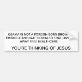 OBAMA IS NIET JESUS BUMPERSTICKER (Voorkant)