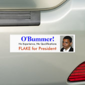 Obama is O'bummer - Een ongekwalificeerde ervaring Bumpersticker (Op auto)