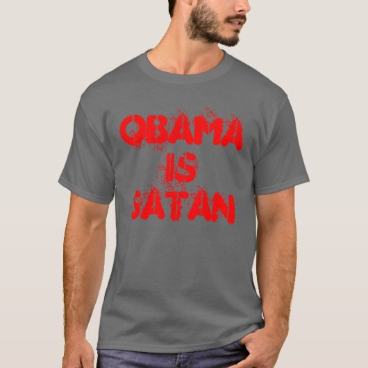 Obama is satan t-shirt (Voorkant)