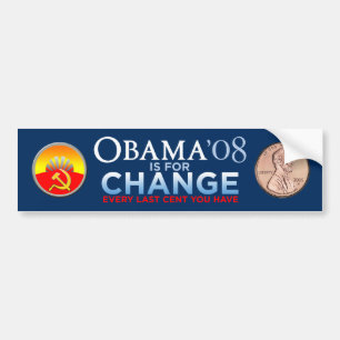 OBAMA IS VOOR UW Bumpersticker VOOR WIJZIGING