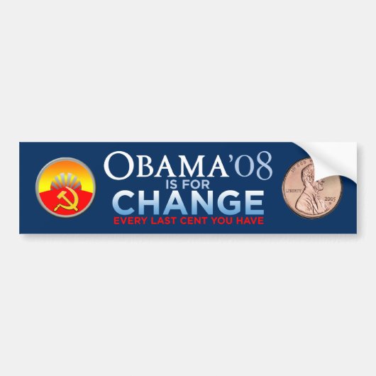 OBAMA IS VOOR UW Bumpersticker VOOR WIJZIGING (Voorkant)