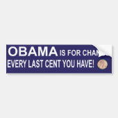 Obama is voor verandering bumpersticker (Voorkant)