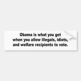 Obama is wat je krijgt als bumpersticker