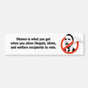 Obama is wat je krijgt als bumpersticker
