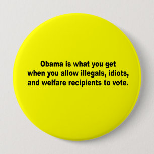 Obama is wat je krijgt als ronde button 4,0 cm