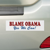 Obama: Ja, dat kunnen we. Bumpersticker (Op auto)