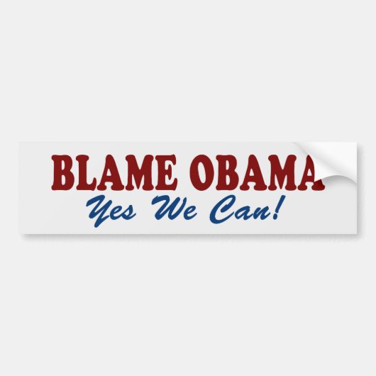 Obama: Ja, dat kunnen we. Bumpersticker (Voorkant)