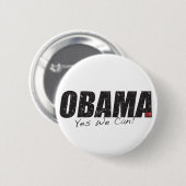 Obama: "Ja, dat kunnen we!" Knoop Ronde Button 5,7 Cm (Voorkant /achterkant)