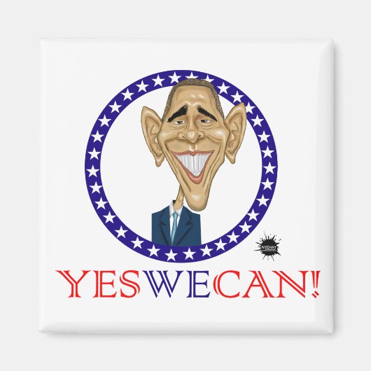 Obama, ja, dat kunnen we! magneet (Voorkant)