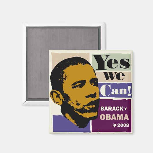 Obama, ja, dat kunnen we! Magneet (Voorkant / Achterkant)