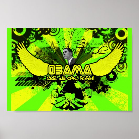 Obama (Ja, dat kunnen we weer!!) Poster (Voorkant)