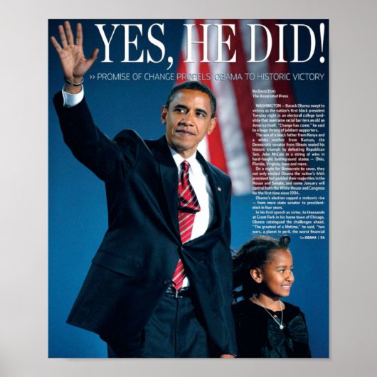 Obama: Ja, hij heeft Poster gedaan (Voorkant)
